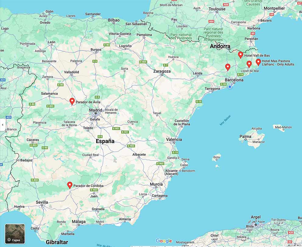 Centros de ayuno en España