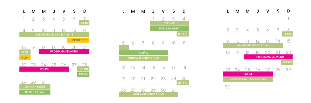 Calendario de fechas Mi Ayuno